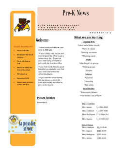 Pre-K News