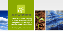 Adaptation Fund: Helping Countries Adapt to Climate Change