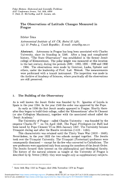 The Observations of Latitude Changes Measured in Prague Zdislav