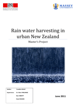 Rain water harvesti urban New Zeala Rain water harvesting in