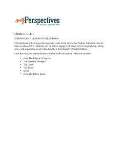 GRADE 12, UNIT 4 INDEPENDENT LEARNING
