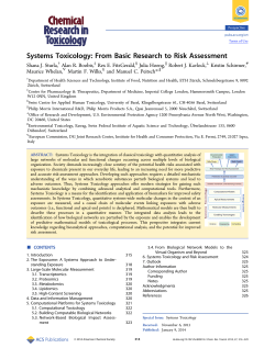 Systems Toxicology: From Basic Research to