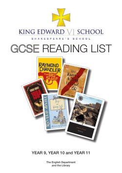 GCSE READING LIST
