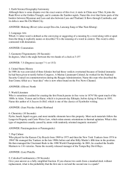 1. Earth Science/Geography/Astronomy Although there is some