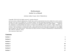 Enthusiasm Letter to a friend