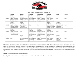 pre-camp conditioning program