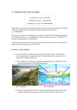 A1: Number Formats and Conventions
