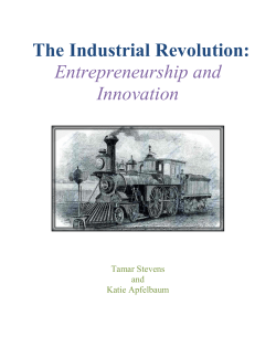 The Industrial Revolution: Entrepreneurship and Innovation