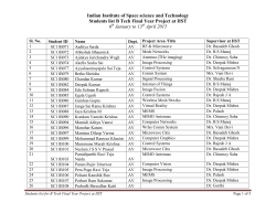 Indian Institute of Space science and Technology Students list B
