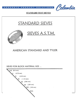 STANDARD TEST SIEVES