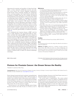 Protons for Prostate Cancer: the dream Versus