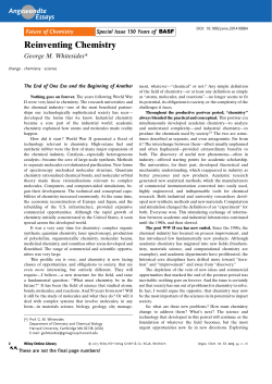 Reinventing Chemistry - National Academy of Sciences