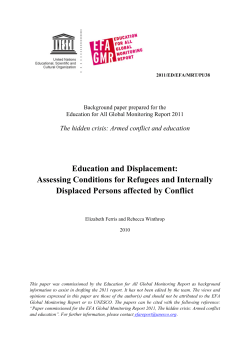 Education and displacement: assessing conditions for