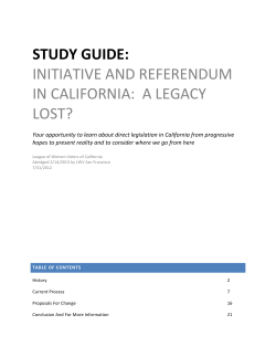 study guide - The League of Women Voters of California