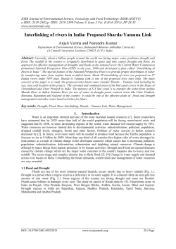 Interlinking of rivers in India: Proposed Sharda-Yamuna Link