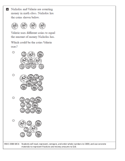 3NV1 2006 MC4: Students will read, represent, compare, and order
