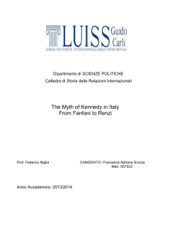 The Myth of Kennedy in Italy From Fanfani to Renzi