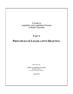 principles of legislative drafting