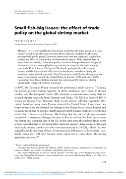 Small fish&ndash;big issues: the effect of trade policy on the global shrimp