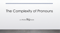 8. Pronouns, Features, and the Person Case Constraint