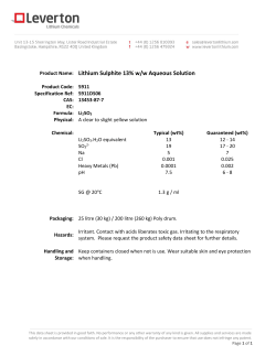 Product Data Sheet