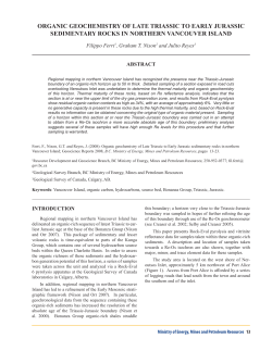 Organic Geochemistry of Late Triassic to Early Jurassic Sedimentary