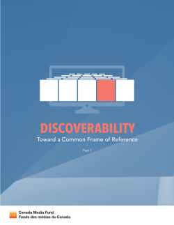 Discoverability: Toward a Common Frame of