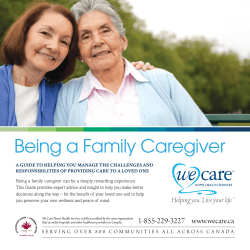 Being a Family Caregiver