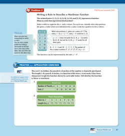 Problem 3 Writing a Rule to Describe a Nonlinear Function