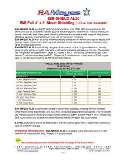EMI-SHIELD AL20 EMI Foil 4` x 8` Sheet Shielding (PSA
