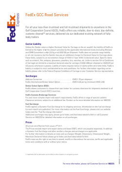 FedEx GCC Road Services