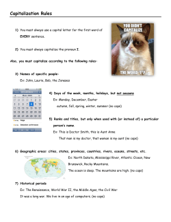 Capitalization Rules
