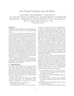 seL4: Formal Verification of an OS Kernel