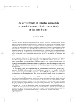 The development of irrigated agriculture in twentieth