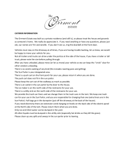 CATERER INFORMATION The Orrmont Estate was built as a private