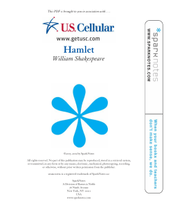 Hamlet - Critical Study of Texts