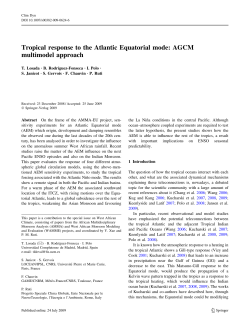 Tropical response to the Atlantic Equatorial mode: AGCM