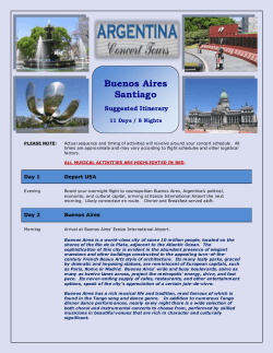 Buenos Aires Santiago - Argentina Concert Tours