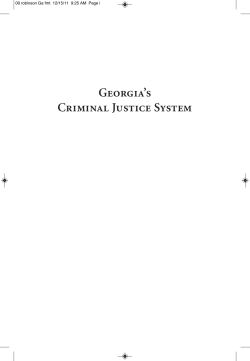Georgia`s Criminal Justice System