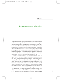 Determinants of Migration