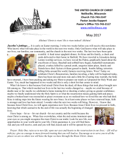 May Newsletter