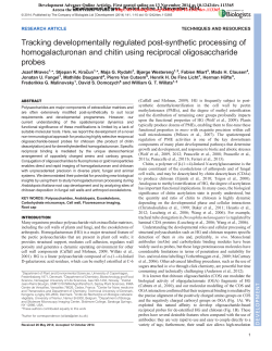 Tracking developmentally regulated post