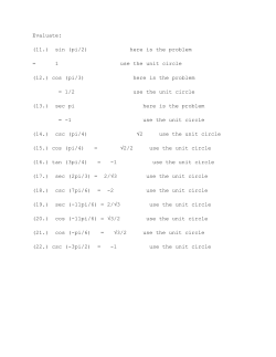 radian measure 2 - Math Homework Help