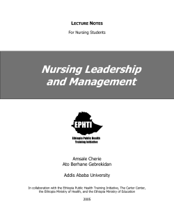 Nursing Leadership and Management