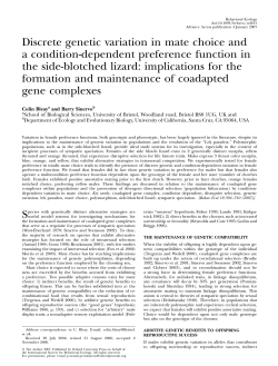Discrete genetic variation in mate choice and a