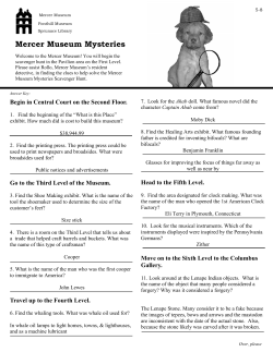 5-8 Mercer Museum Mysteries Answer Key