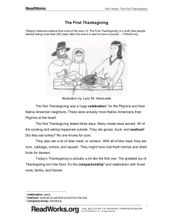 The First Thanksgiving