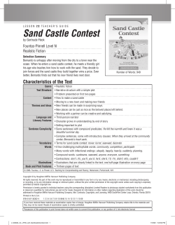 Sand Castle Contest - Houghton Mifflin Harcourt