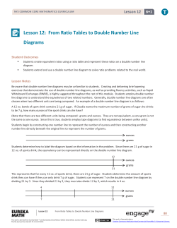 Lesson 12: From Ratio Tables to Double Number Line