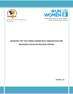ACHIEVING THE TWO THIRDS GENDER RULE THROUGH